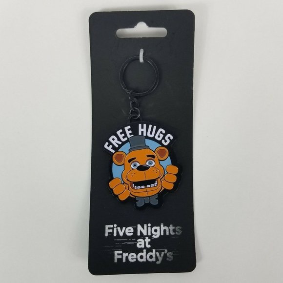 Five Nights At Freddys Keychain Free Hugs Freddy Boiworld Key Chain FNAF Metal - Picture 10 of 12